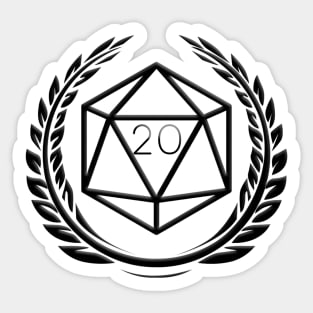 d20 wraith Sticker